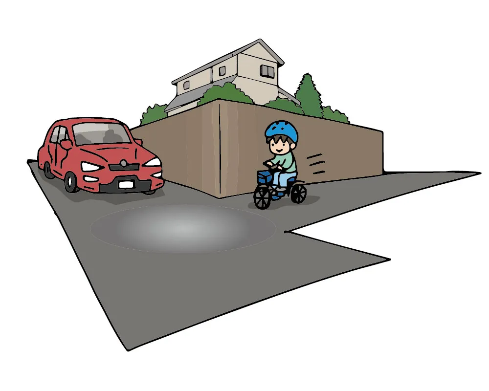 幕張で自転車と自動車の接触事故を考えるイメージ